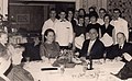 Café Maaß, Belegschaft während einer Jubiläumsfeier 1955, im Vordergrund am Tisch sitzend Wally und Otto Maaß