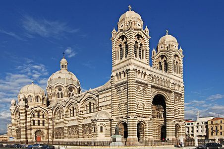 Marseille Cathedral ( in a Romanesque-Byzantine style 1852–1896),