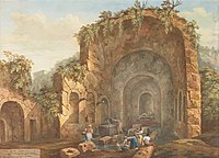 Grotto of Egeria on the Via Appia (1769), private collection