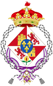 Coat of arms as Infanta and widow (1875-1902)