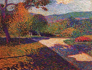 Curt Hermann: Sommerlicher Parkweg mit Blick auf das Wiesenttal, um 1903