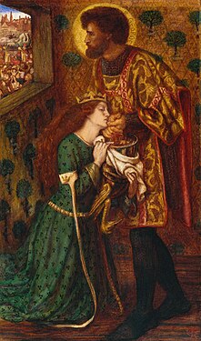 St. George and Princess Sabra by Dante Gabriel Rossetti, 1862.