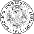 Siegel der Katholischen Universität Lublin mit zeitgenössischer Darstellung