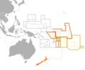 Image 24Outline of sovereign (dark orange) and dependent islands (bright orange) (from Polynesia)