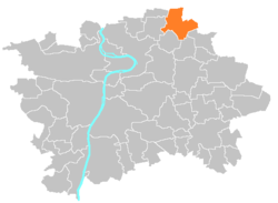 Location of Čakovice in Prague