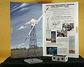 Model and display board of NASA MOD-0 experimental wind turbine