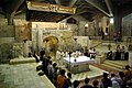 Catholic Mass at the Grotto of the Annunciation (lower level of the church).