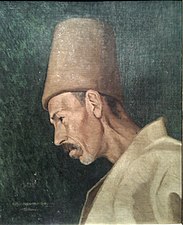 Kökenoğlu Rıza Efendi. Painting by Osman Hamdi Bey, 1871.