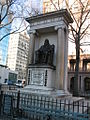 Peter Cooper Monument in front of the Cooper Union, Cooper Square, New York, NY (1897).