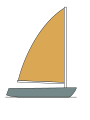A bermuda rigged sail has one edge attached to the mast.