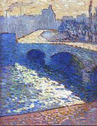 Robert Antoine Pinchon, 1905, La Seine à Rouen au crépuscule