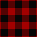 Most basic check – MacGregor red-and-black (Rob Roy), as simple as it gets: equal proportions of two colours.