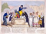 Cruikshank's Saluting the Regent's Bomb; 1816.[123]