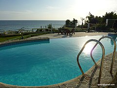 Swimming pool overlooking the Bohol sea