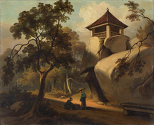 The Grotto of Camões, painted by George Chinnery.