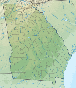 Location of Jackson Lake in Georgia, USA.
