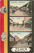 Tripartite postcard (1907)