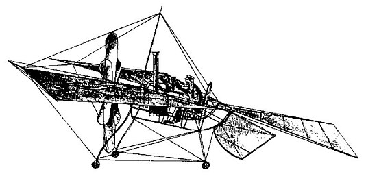 Félix du Temple's 1874 Monoplane was displayed at the 1878 Exposition Universelle.