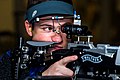 U.S. Air Force Academy Cadet Peter Fiori using corrective shooting glasses as a visual aid