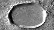 Concentric crater fill, as seen by HiRISE under HiWish program