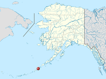 Location of Akutan in Alaska