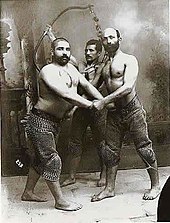 Tonoka leather pants, at a zoorkhaneh athletic ritual (c.1840 – c.1933)