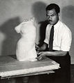Sculptor and character artist Henry W. Bannarn in 1937.