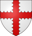 Wappen der Stammlinie von und zu Gymnich (rot auf silber)