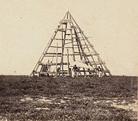 Beacon erected on Mellish Reef in the Coral Sea in 1859.jpg