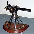 Model of gun in French service on "elastic frame" mounting (affût-crinoline), at the Musée national de la Marine Paris.