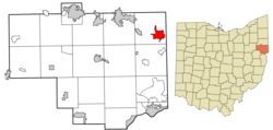 Location within Columbiana County and Ohio