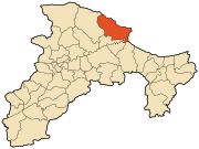 Location of Béjaïa, Algeria within Béjaïa Province