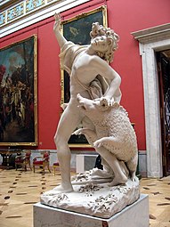 The Death of Adonis; by Giuseppe Mazzuoli; 1710s; marble; height: 193 cm; Hermitage Museum, Saint Petersburg, Russia