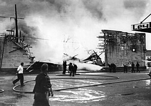 The Opera House burning down 9 Feb 1958