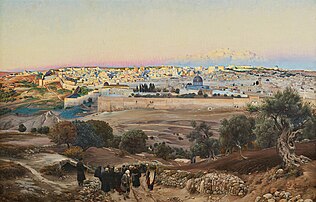 Jerusalem from the Mount of Olives at Sunrise (circa 1902)