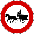No animal-drawn vehicles