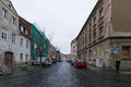 Straßen der Historischen Altstadt mit Bürgersteigen und Granitpflasterungen