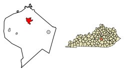 Location in Lincoln County, Kentucky