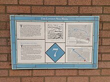 London Roman Wall – Museum of London Walking Tour Plaque 7
