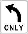 R3-5L Left turn only