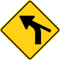W1-10cL Intersection in curve (left)
