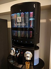 A Nespresso coffee vending machine