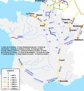 System der Wasserstraßen Frankreichs