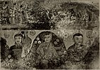 Garland bearers on a frescoe at Miran
