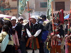 Maya vom Stamm der Chamulatzotzils bei einer Prozession