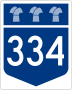 Highway 334 marker