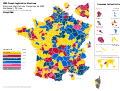 Simplified map shows which group won in each seat after the 2nd round.