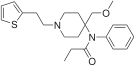 Chemical structure of sufentanil.