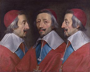 Triple portrait of Cardinal de Richelieu, c. 1642, National Gallery, London