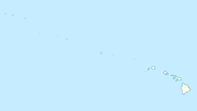 Map of Hawaii showing the locations of World Heritage Sites